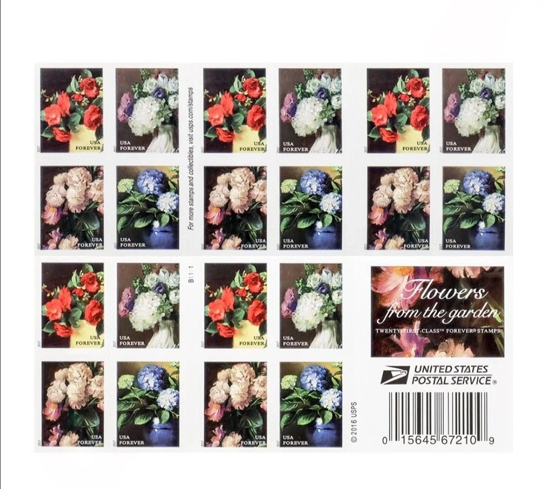 USPS 2017 Flowers From The Garden Forever Stamps MNH Scott #5240b- 100 pcs total