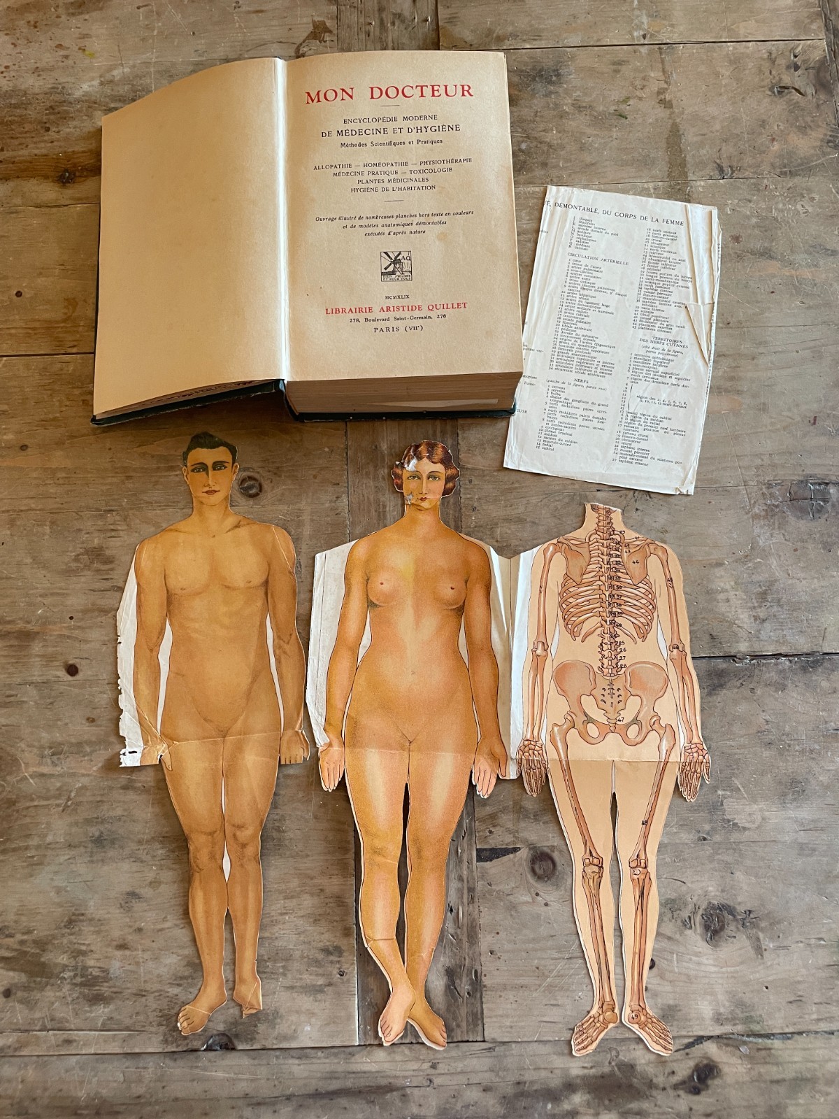 Vtg French Mon Docteur Encyclopedie Moderne de Medecine et D\'hygiene 1949 Book