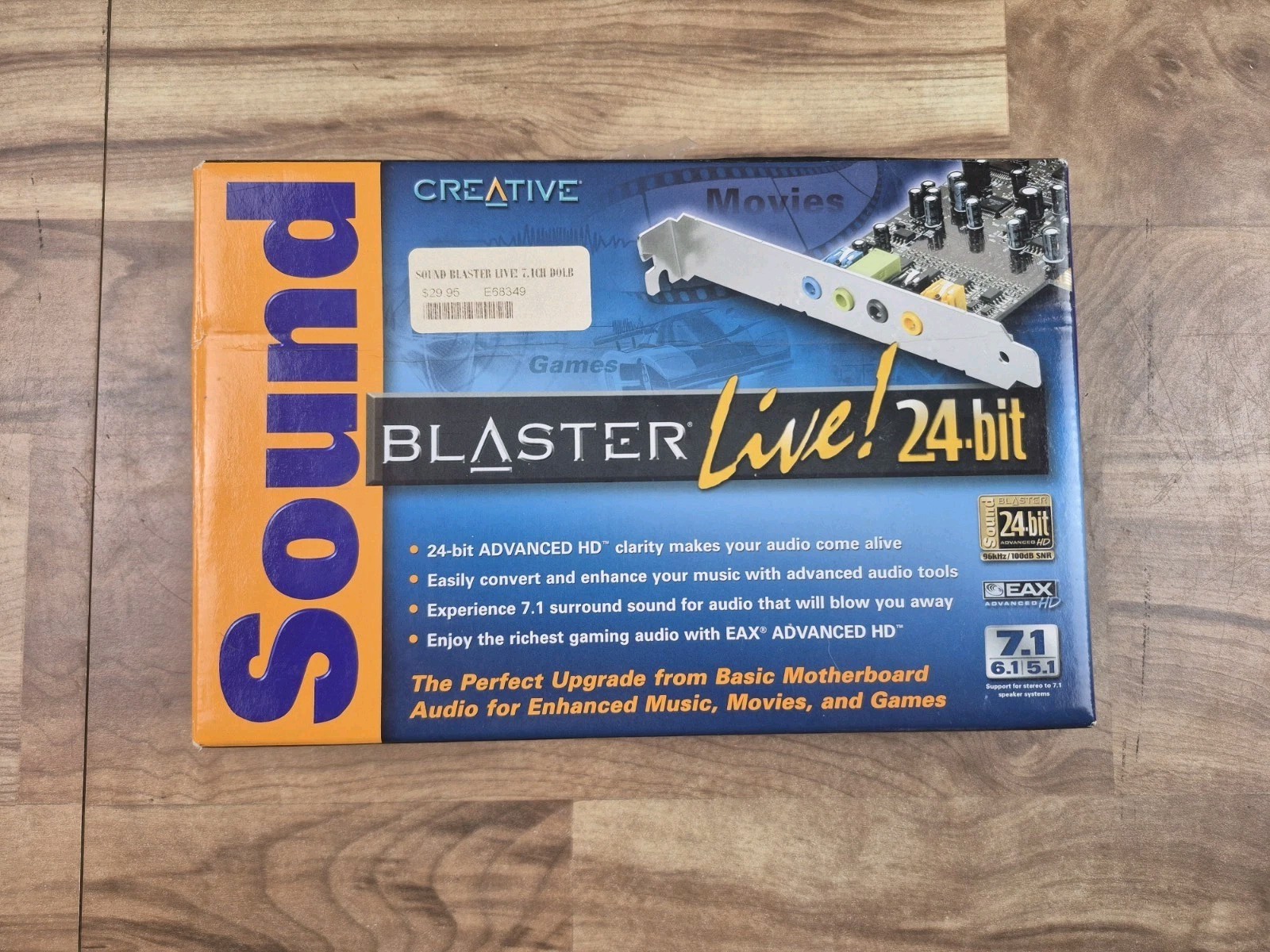 Vintage Creative Labs Sound Blaster Live 24-Bit Sound Card SB0410  Open Box