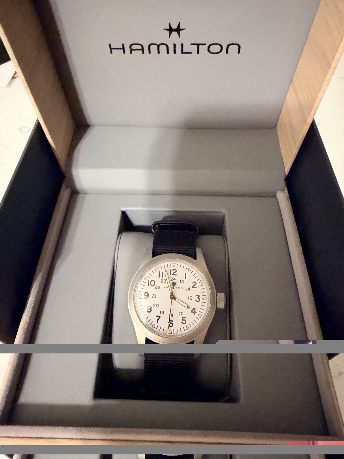 Hamilton Khaki Field Mechanical Men\'s Watch 38mm White Dial Mechanical Movement