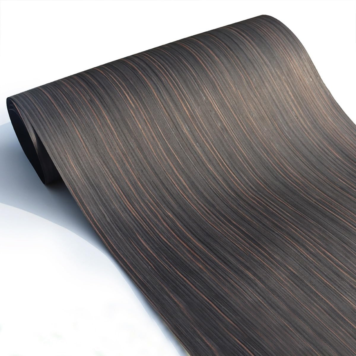 Natural Black Ebony Wood Veneer, Straight Grain | 23\