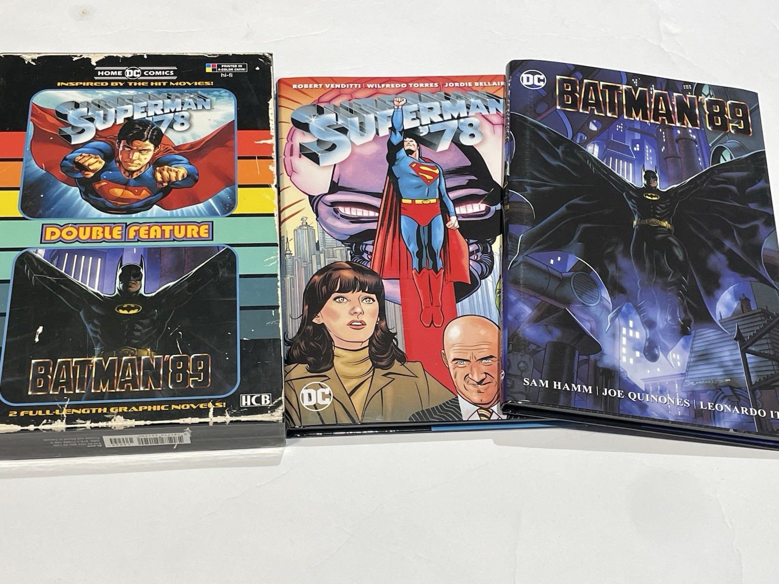 Superman ‘78 / Batman ‘89 2-Book Movie Box Set DC Comics HC Hardcovers Excellent