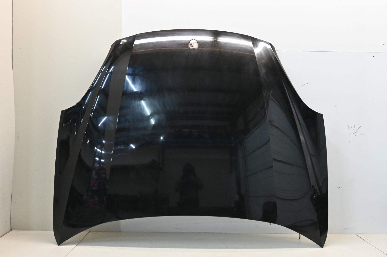 ⭐ 15-18 Porsche Cayenne Front Hood Bonnet Cover Molding Panel Assembly Black Oem