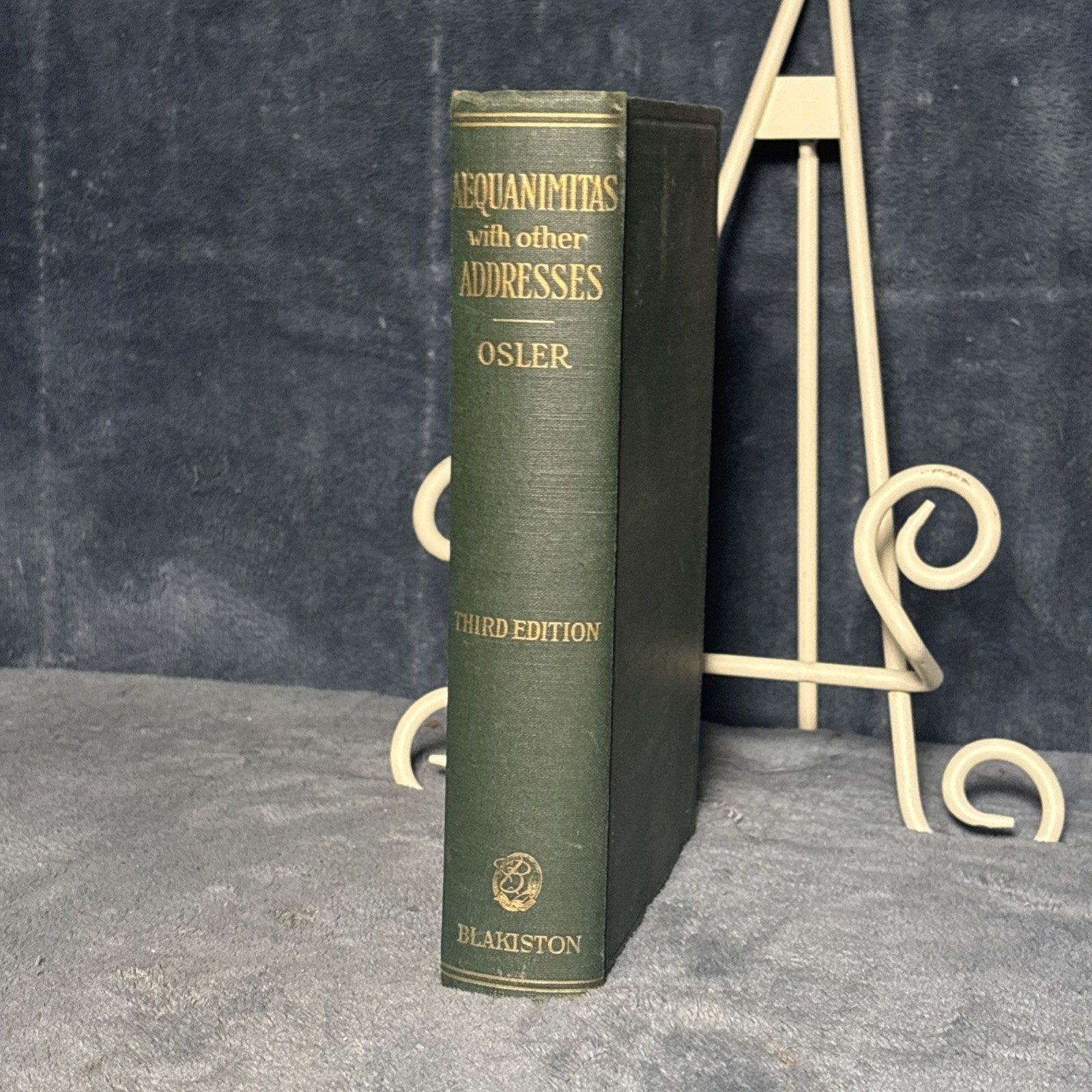 Aequanimitas W Other Addresses 3rd Ed by Sir William Osler Signed By Eli Lilly Aequanimitas W Other Addresses 3rd Ed by Sir William Osler Signed By Eli Lilly
