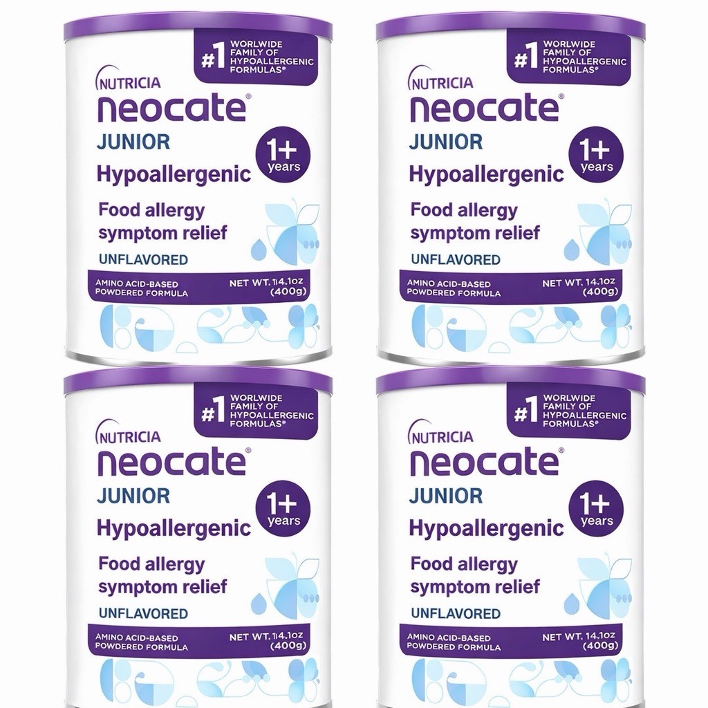 (4)Neocate Jr Unflavored 14.1 Oz  EXP 01/27. New Label