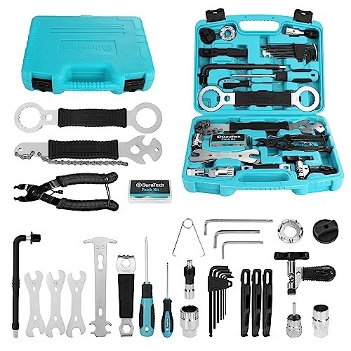 DURATECH 41pc Bike Repair Tool Kit w/Storage Box, Chain Riveter & Levers DURATECH 41pc Bike Repair Tool Kit w/Storage Box, Chain Riveter & Levers