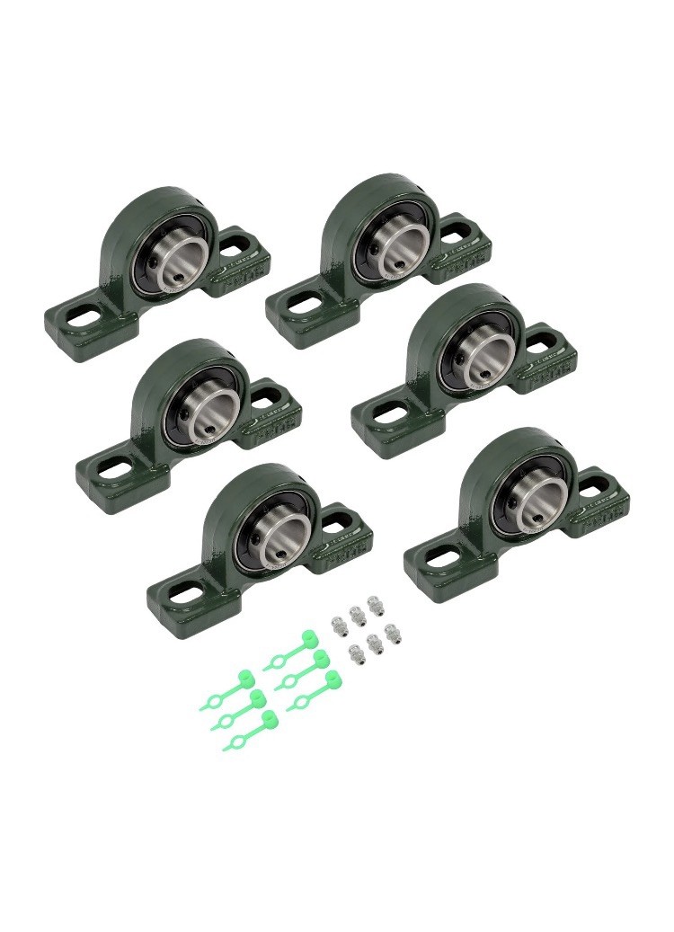 6pcs UCP205-16 Pillow Block Bearing With 1