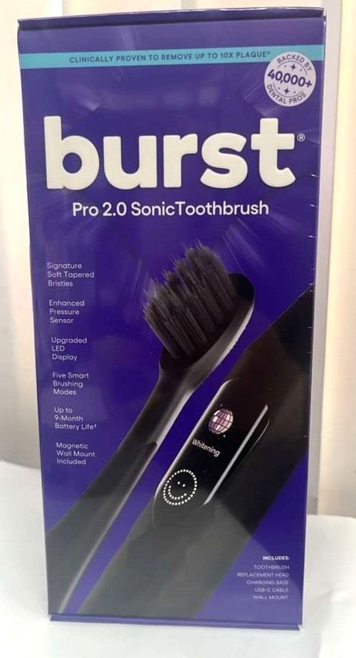 Burst Pro 2.0 Sonic Toothbrush for Adults (black) Sealed-NEW Burst Pro 2.0 Sonic Toothbrush for Adults (black) Sealed-NEW