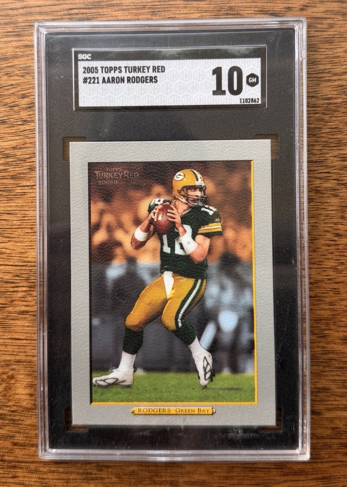 Aaron Rodgers RC 2005 Topps Turkey Red #221 SGC 10 Rookie Card Pop 592