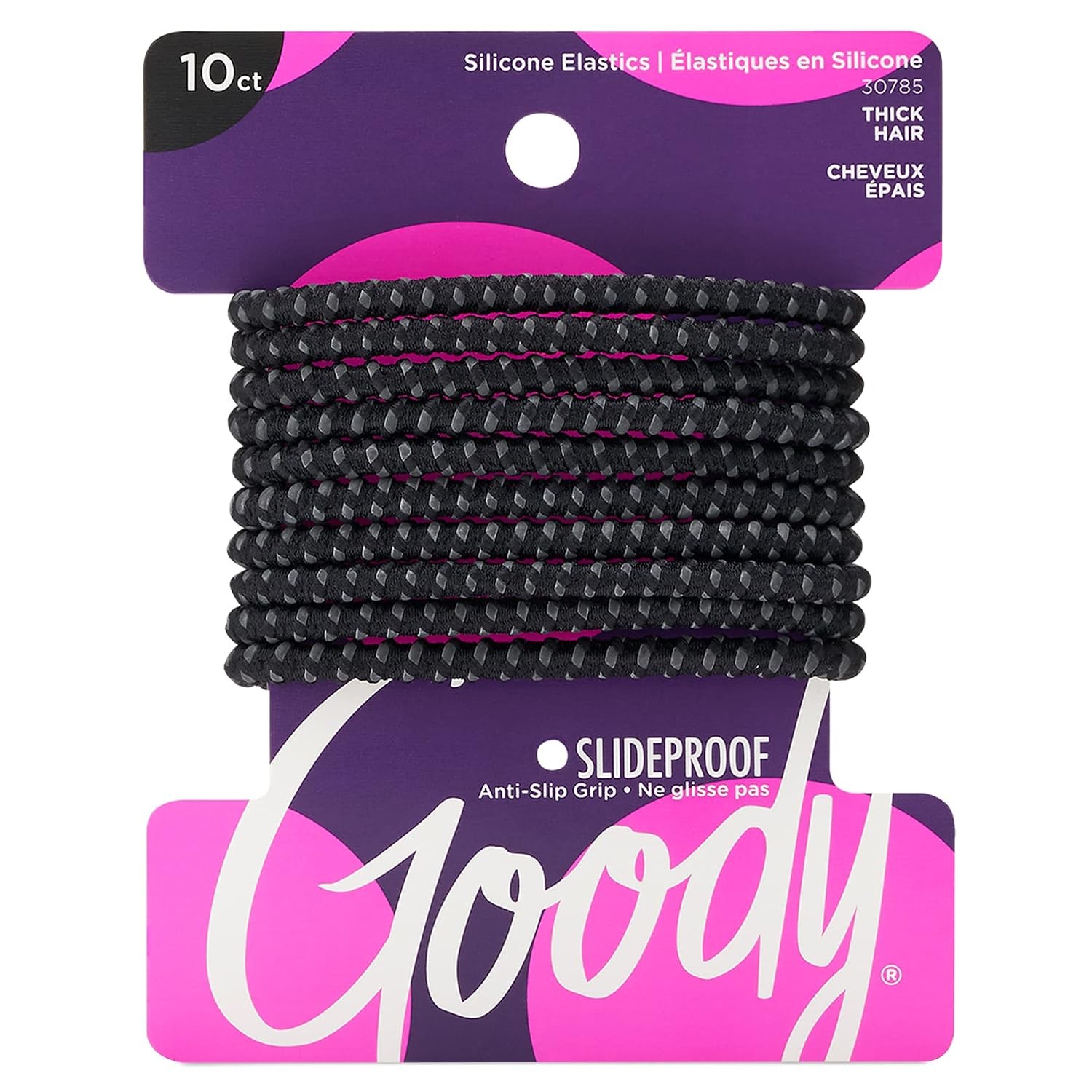 Goody Nonslip Womens Elastic Hair Tie Black - 4MM for Medium Hair- Ouchless Pain Goody Nonslip Womens Elastic Hair Tie Black - 4MM for Medium Hair- Ouchless Pain