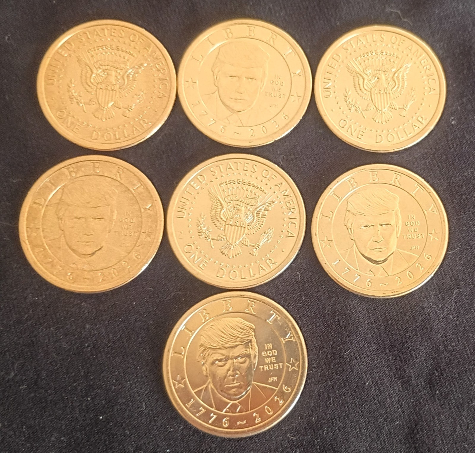 2026 US Donald Trump Dollar Uncirculated Lot of 7 In Hand Ships Now