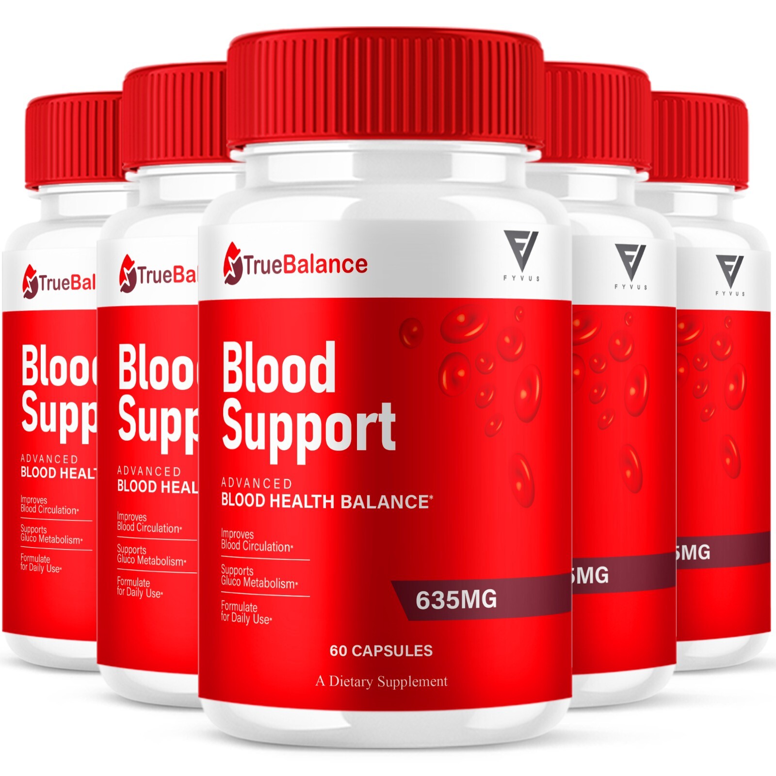(5 Pack) TrueBalance Blood Support, TrueBalance Advanced Formula (300 Capsules)