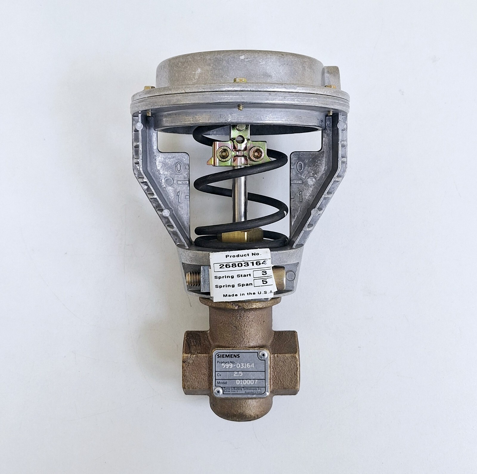 Siemens 599-03164 / 599-01081 / 010007 / 4” Pneumatic Actuator 3-8 PSI