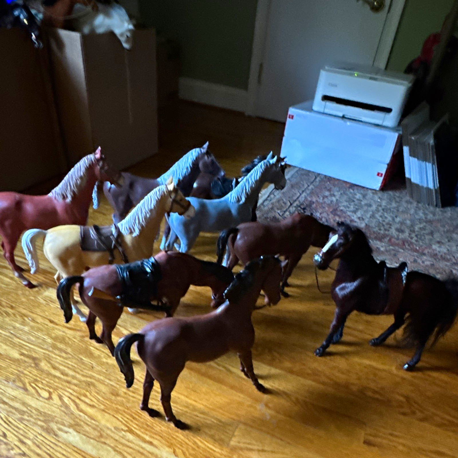 Breyer Plastic Model Horses Mixed Lot with Saddles & Bridles - Various Colors Breyer Plastic Model Horses Mixed Lot with Saddles & Bridles - Various Colors