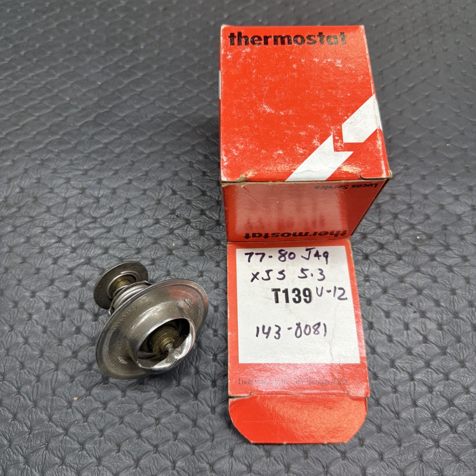 Lucas Industries 143-0081 Thermostat T139 For 77-80 Jag X55 5.3 V-12 Nos Vintage
