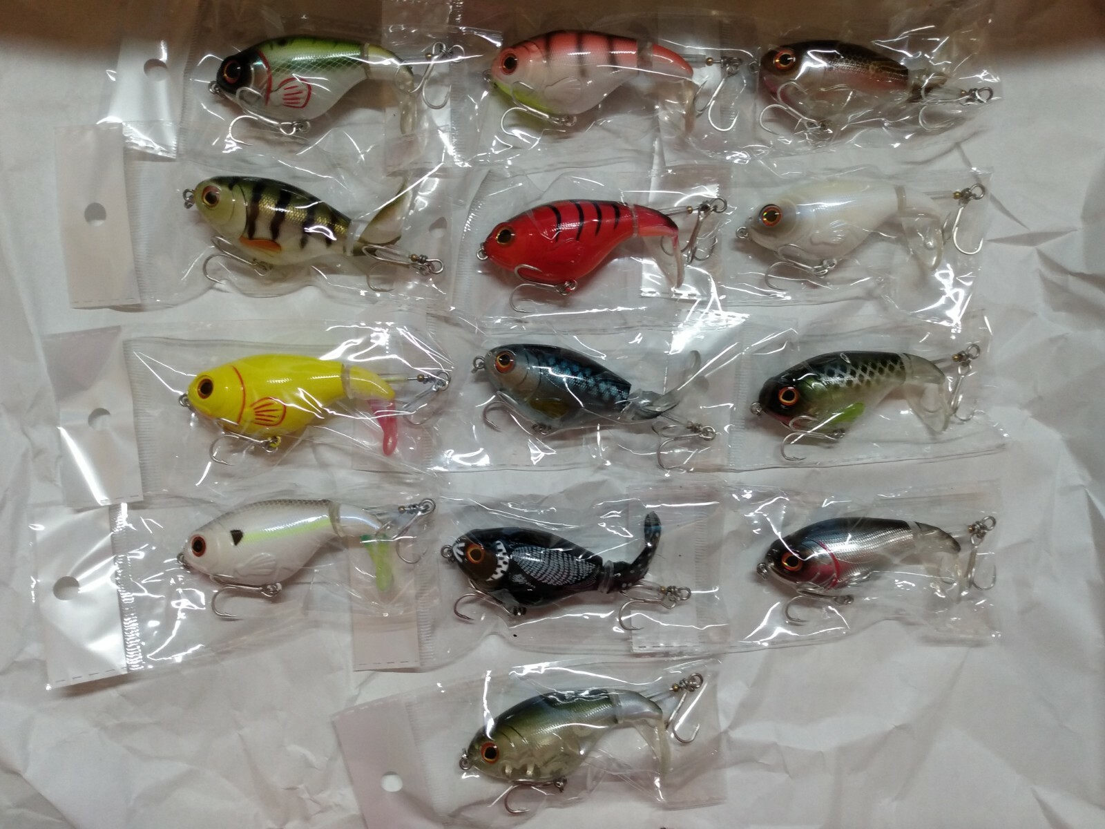 Whopper Popper 75mm 17g Topwater Rotating Wobbler Crankbait - Lot of 13 colors