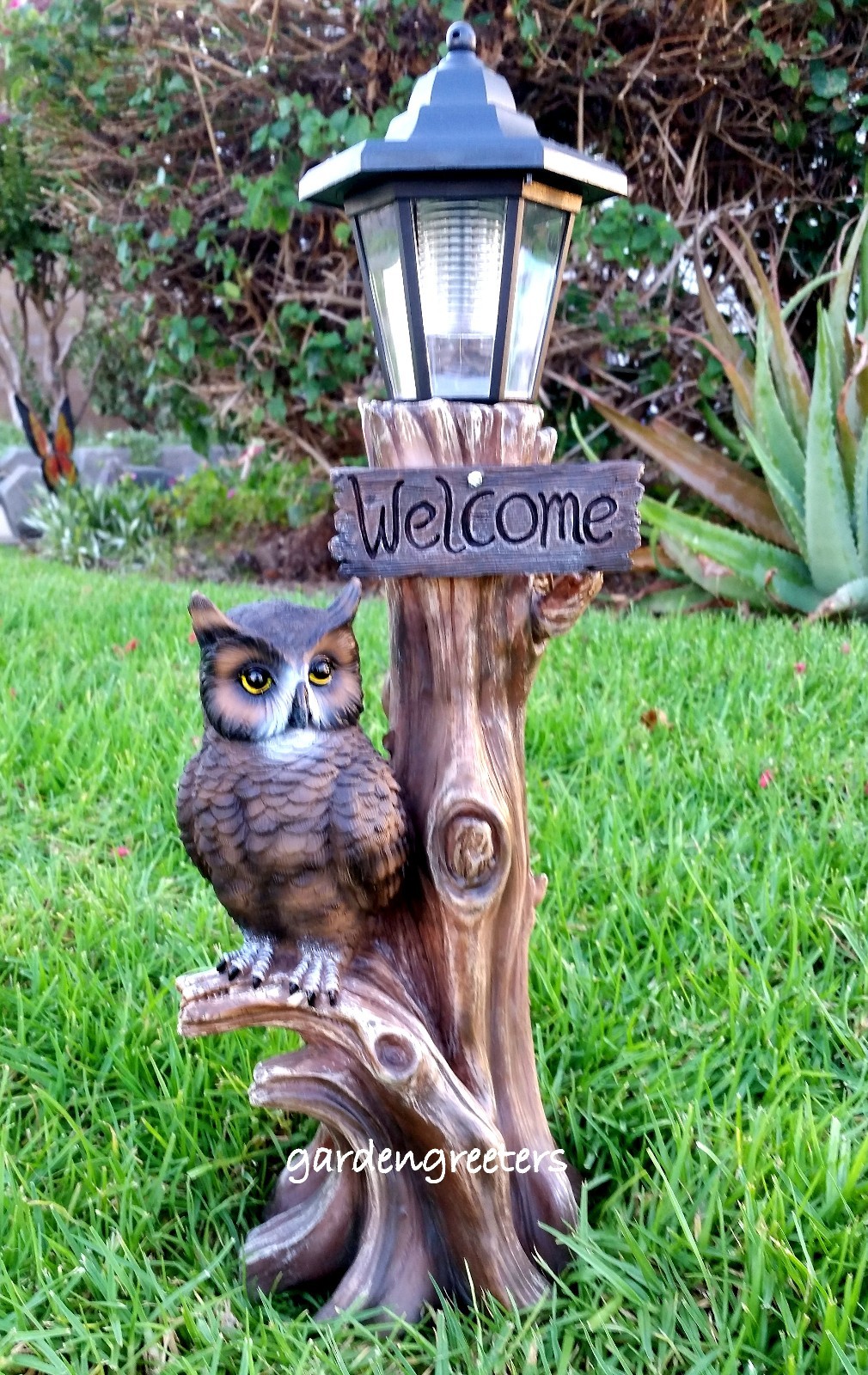 OWL WITH SOLAR LIGHT STATUE SOLAR OWL Statue FIGURINE