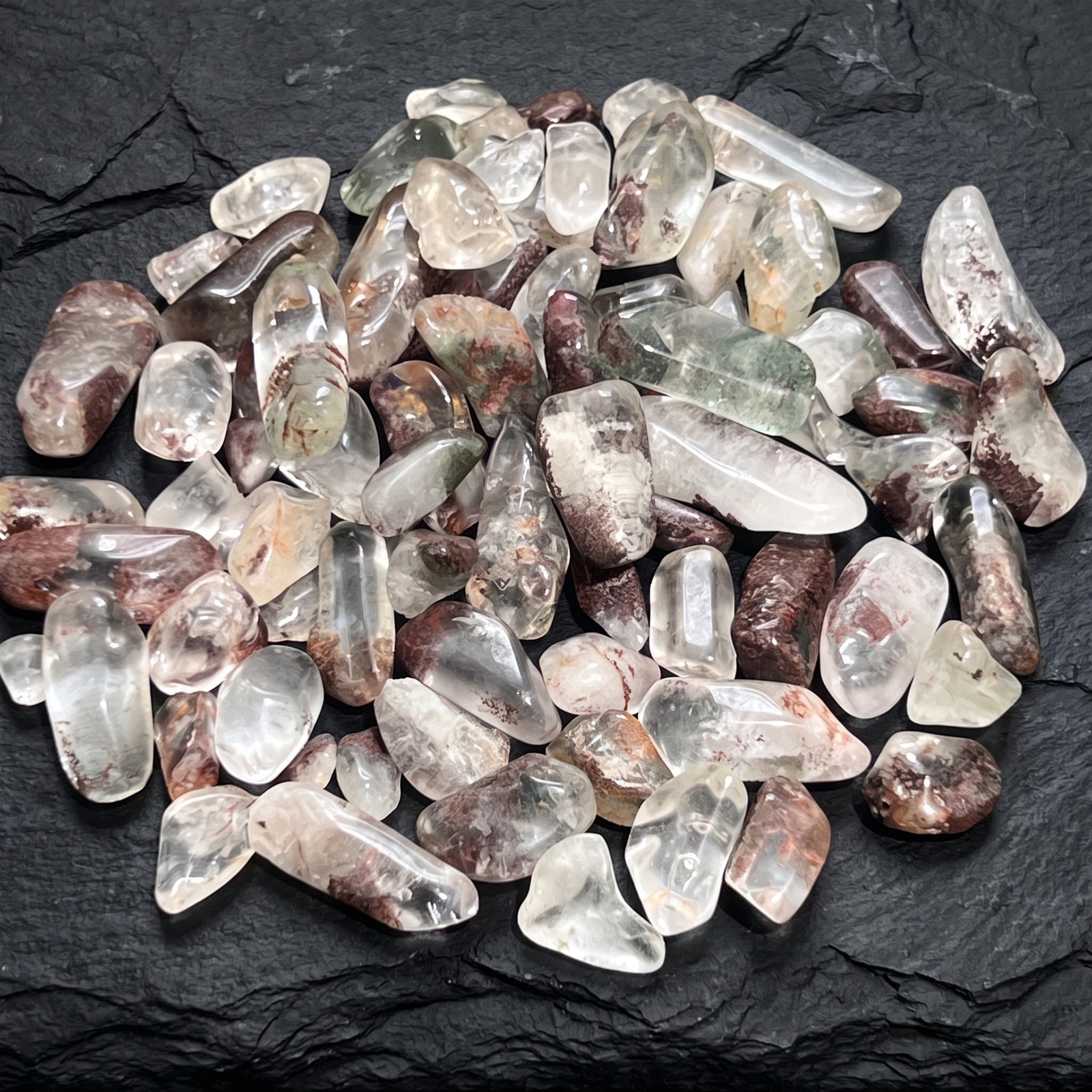 Garden Quartz Crystal Small Tumbled Stones (By The Ounce Or Pound) Garden Quartz Crystal Small Tumbled Stones (By The Ounce Or Pound)