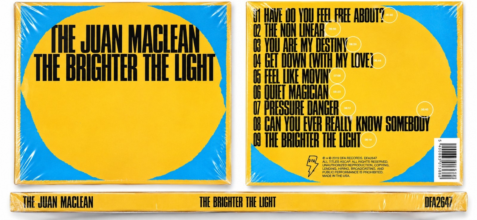 The Juan MacLean – The Brighter The Light CD 2019 Factory Sealed DFA2647