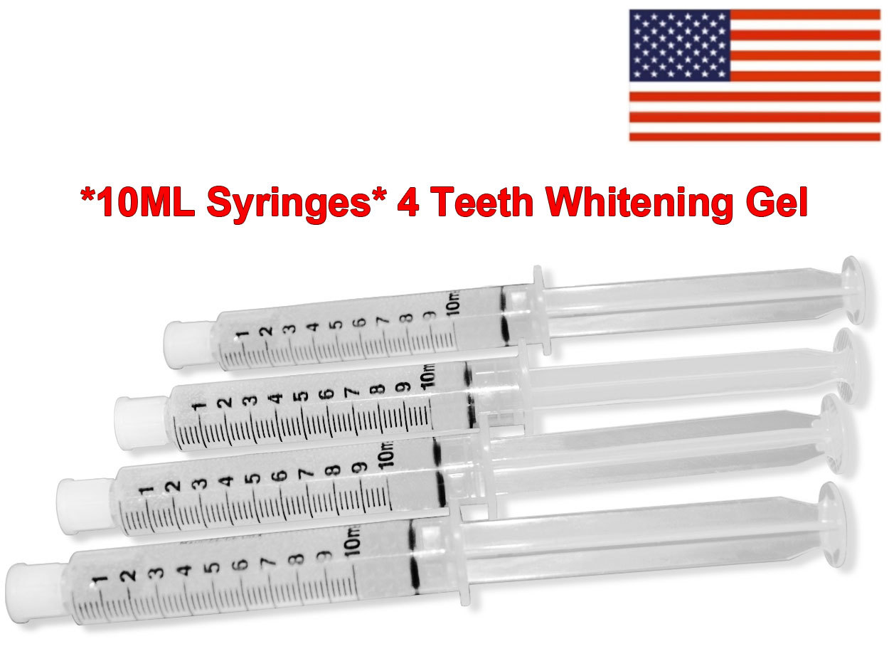 Teeth Whitening Gel (4) Tooth Whitener Bleaching Professional Refills USA 