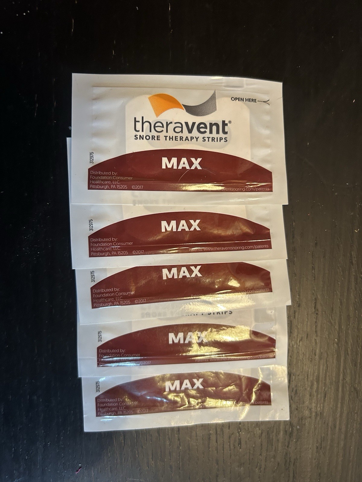 Theravent Snore Therapy Max Strips 5 Count