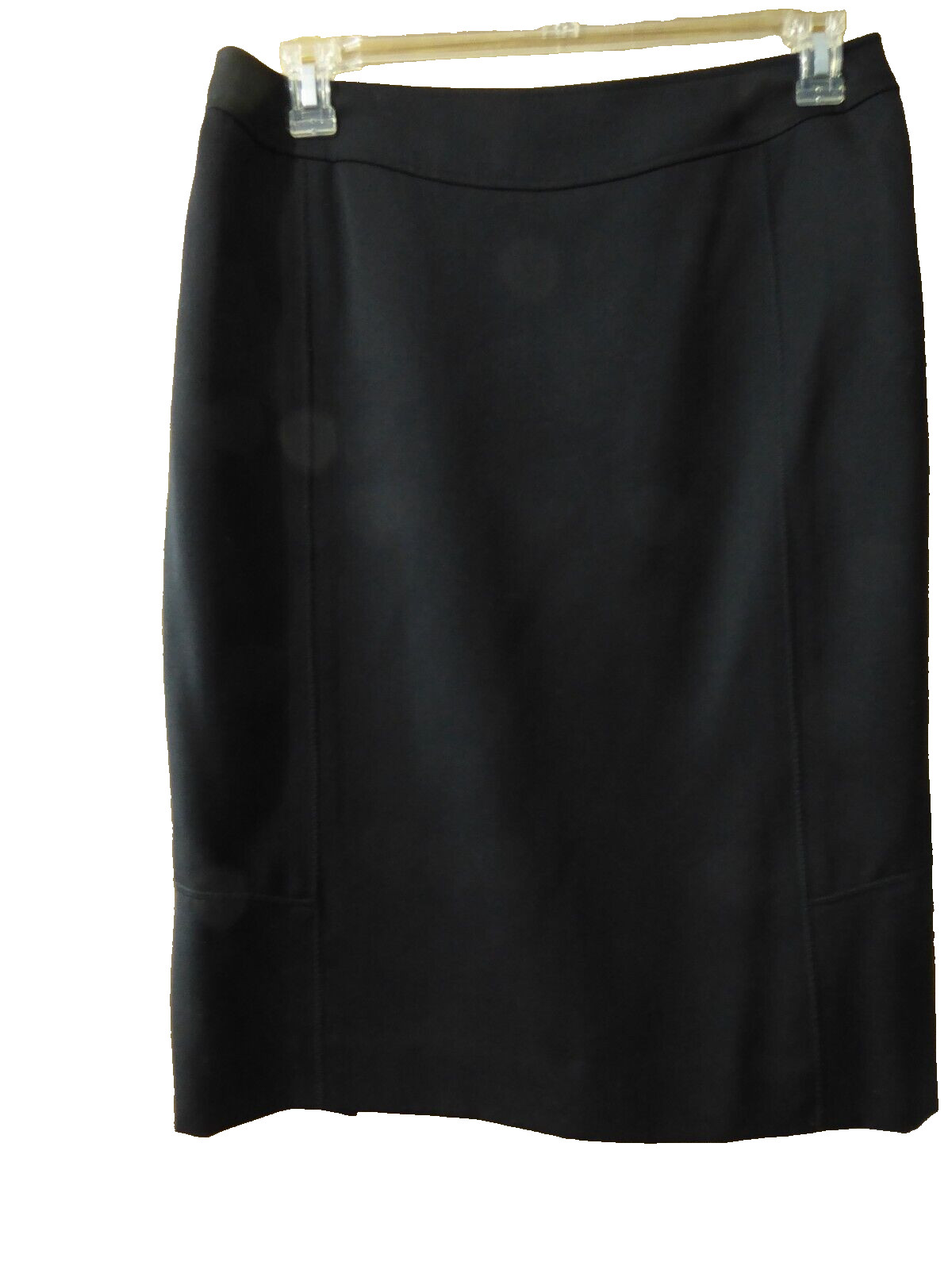 CARLISLE Black Classic 100% WOOL Straight Knee Length Pencil Skirt 14