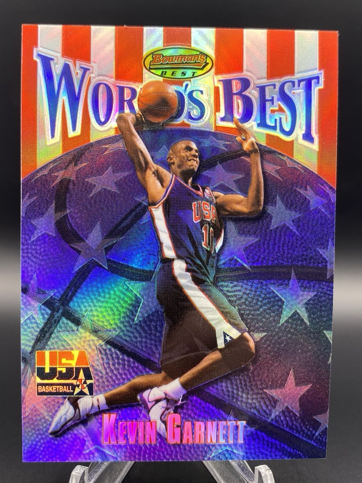 1999-00 Bowman's Best Kevin Garnett World's Best #WB2 Timberwolves HOF Celtics