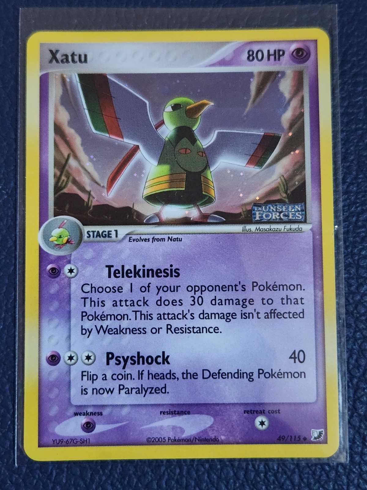 Xatu 49/115 Unseen Forces Reverse Holo Stamped Pokémon TCG LP Xatu 49/115 Unseen Forces Reverse Holo Stamped Pokémon TCG LP