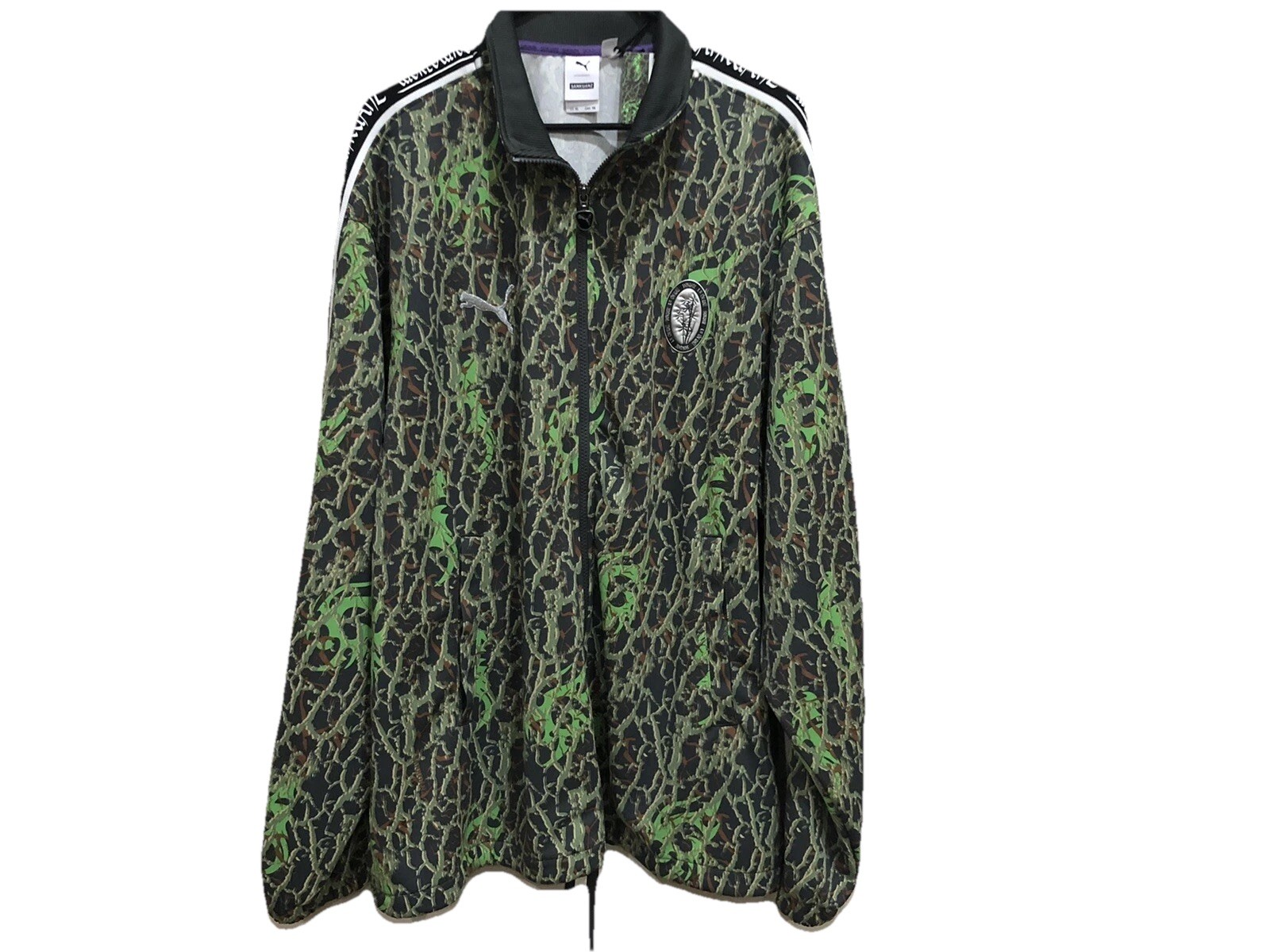 Puma Sankuanz Worldwide Camo Full Zip Track Jacket Loose Fit Safari Green Men XL Puma Sankuanz Worldwide Camo Full Zip Track Jacket Loose Fit Safari Green Men XL