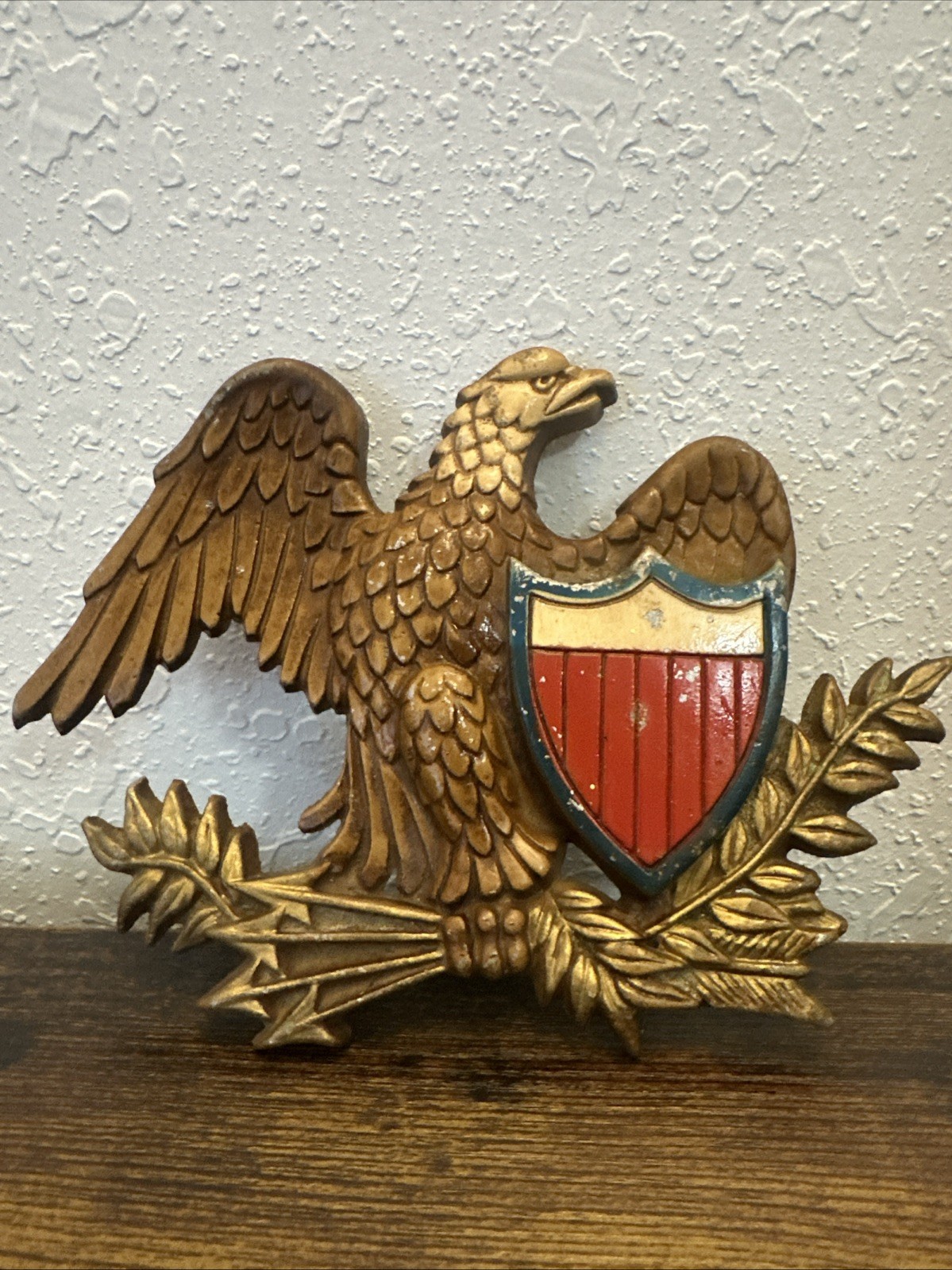 Vintage Sexton USA Cast Metal American Eagle With Shield Mid Century Modern MCM Vintage Sexton USA Cast Metal American Eagle With Shield Mid Century Modern MCM