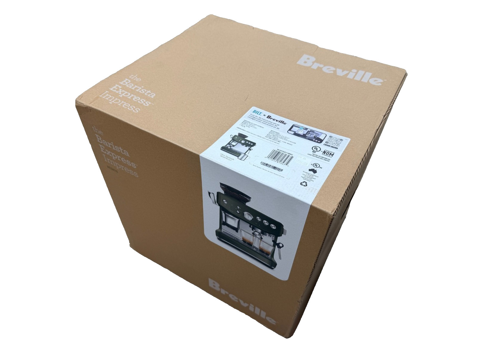 New Breville Barista Express Impress Espresso Machine Olive Tapenade BES876OLT