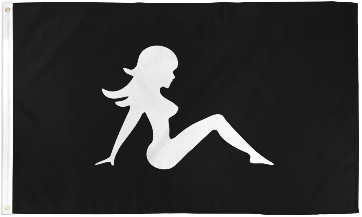The Lady Flag 3x5ft Novelty Funny Mud Flap Girl Flag Female Silhouette Mud Flap 
