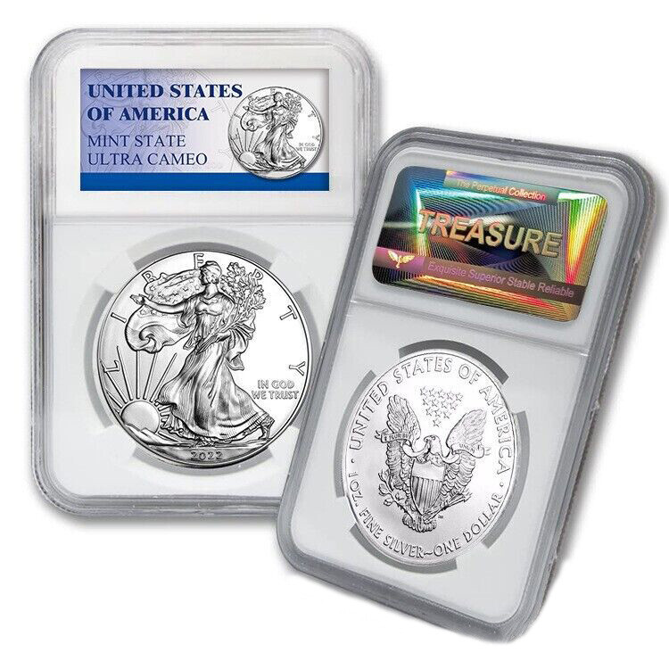 10 PCS 40mm Coin Slab Protector Display Holder Storage for America Silver Eagle 10 PCS 40mm Coin Slab Protector Display Holder Storage for America Silver Eagle