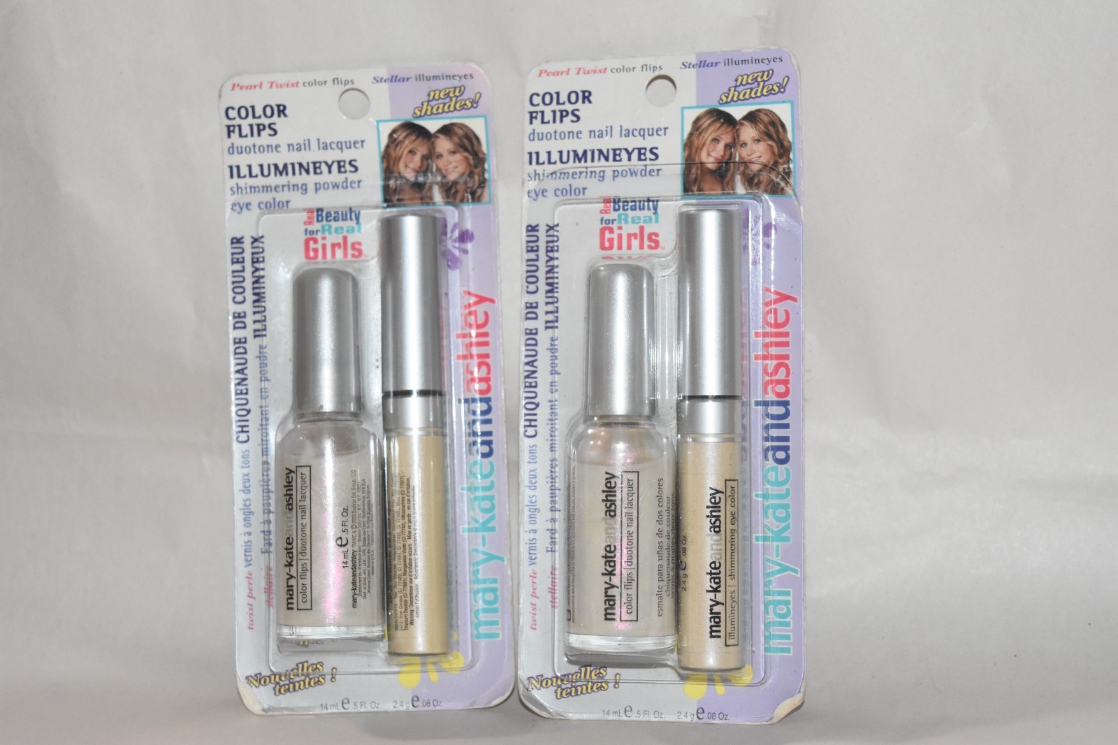2X Mary Kate & Ashley color flips duotone nail lacquer Illumineyes shimmer powde 2X Mary Kate & Ashley color flips duotone nail lacquer Illumineyes shimmer powde