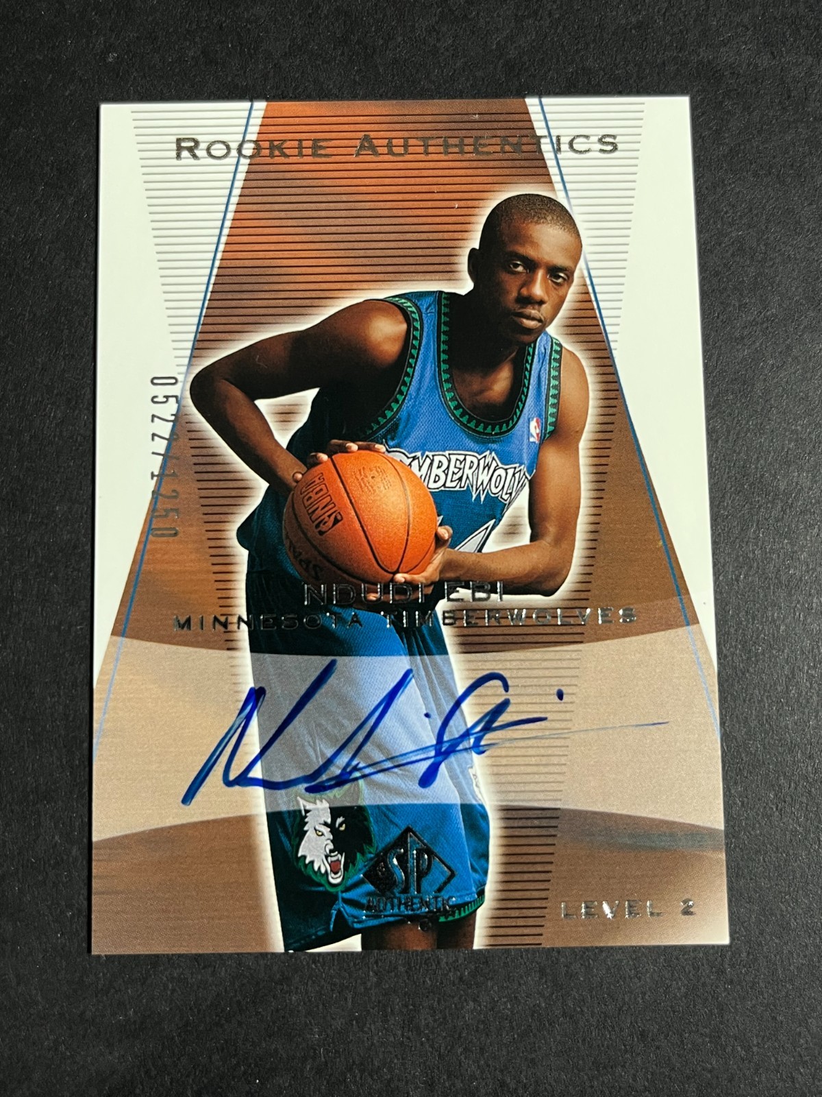 2003-04 SP Authentic Ndudi Ebi Rookie Auto Autograph RC #/1250 Timberwolves