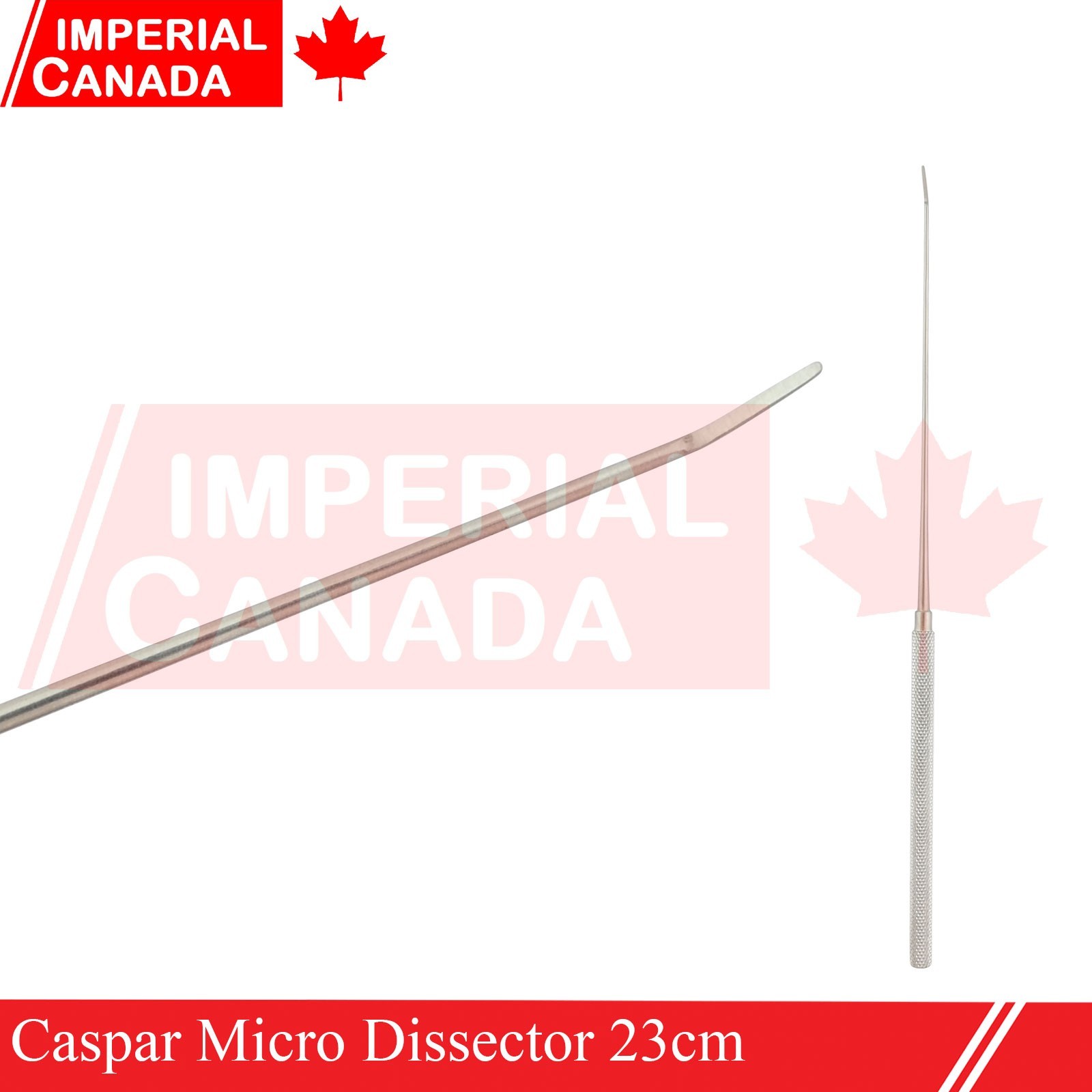 Caspar Micro Dissector 23cm Curved 1mm Knurled Handle German Surgical St KLP0107