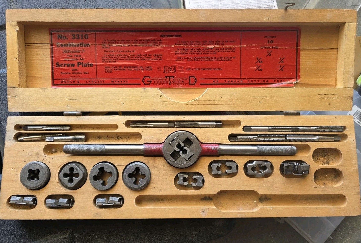 Little Giant Tap And Die Set Incomplete Vintage Little Giant Tap And Die Set Incomplete Vintage