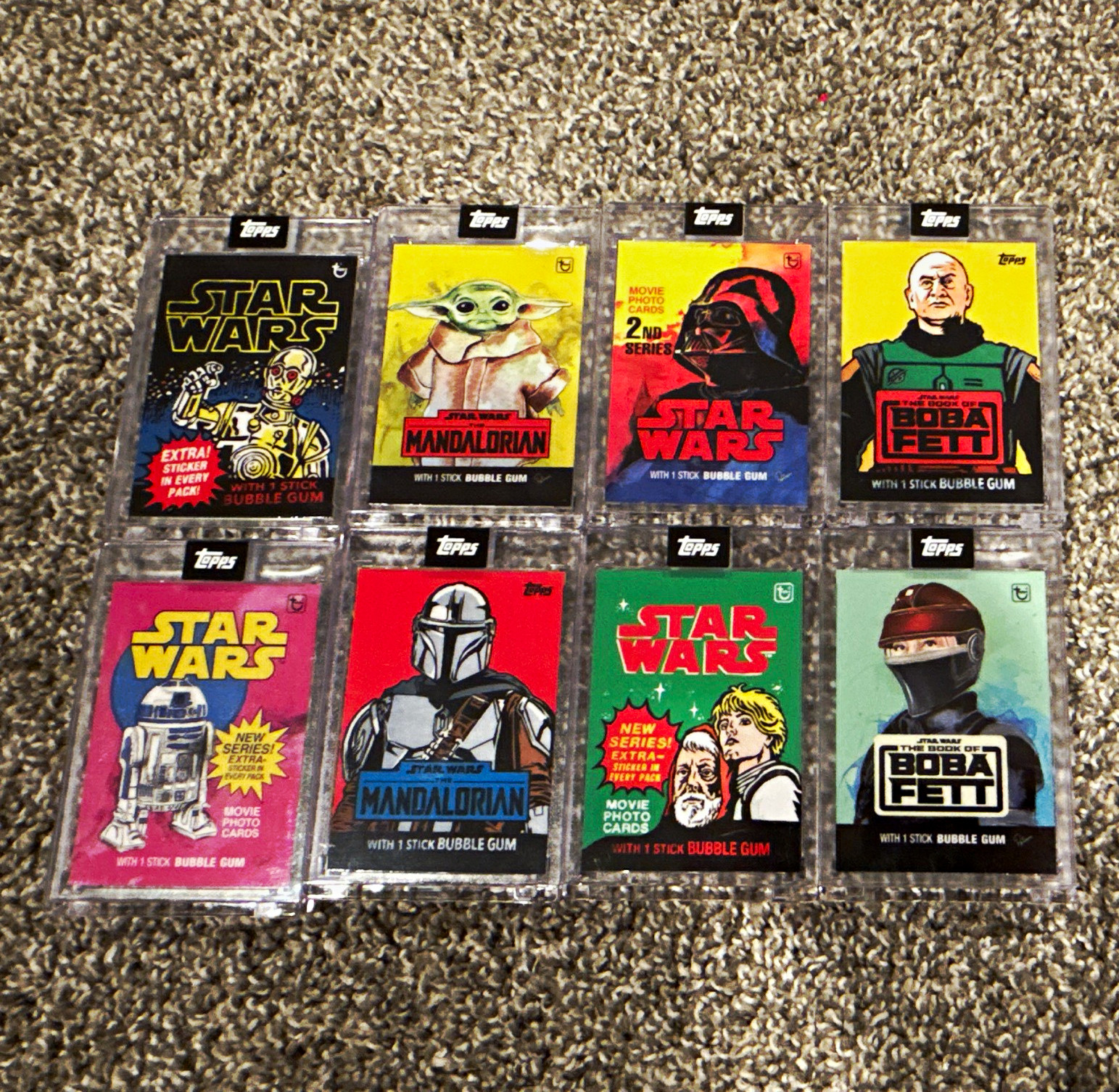 Topps 2022 Star Wars May the 4th Complete Set Of 8 Wrapper Retro Cards Vader Topps 2022 Star Wars May the 4th Complete Set Of 8 Wrapper Retro Cards Vader