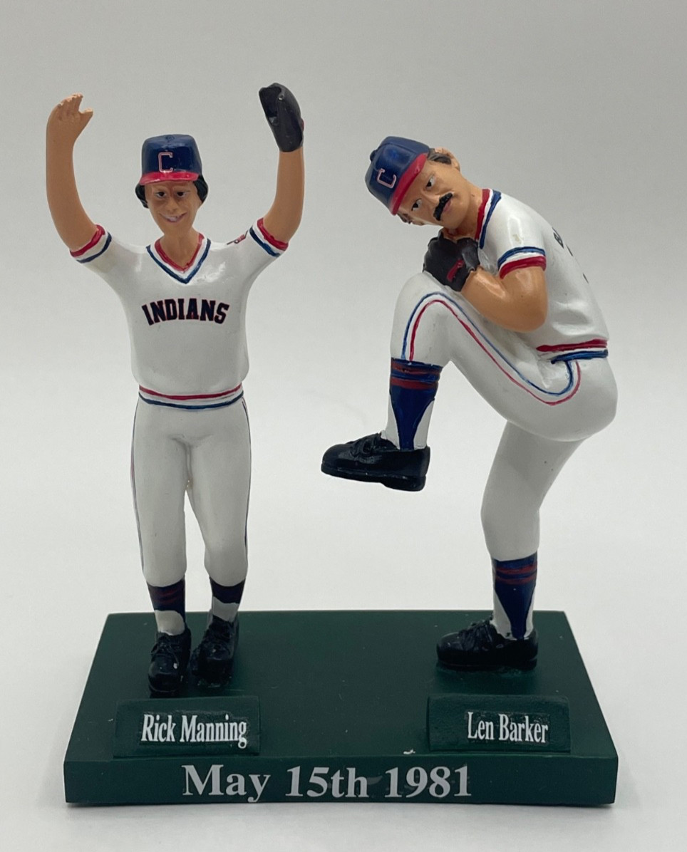 Rick Manning & Len Barker Perfect Game (1981)  Figures SGA Cleveland Indians