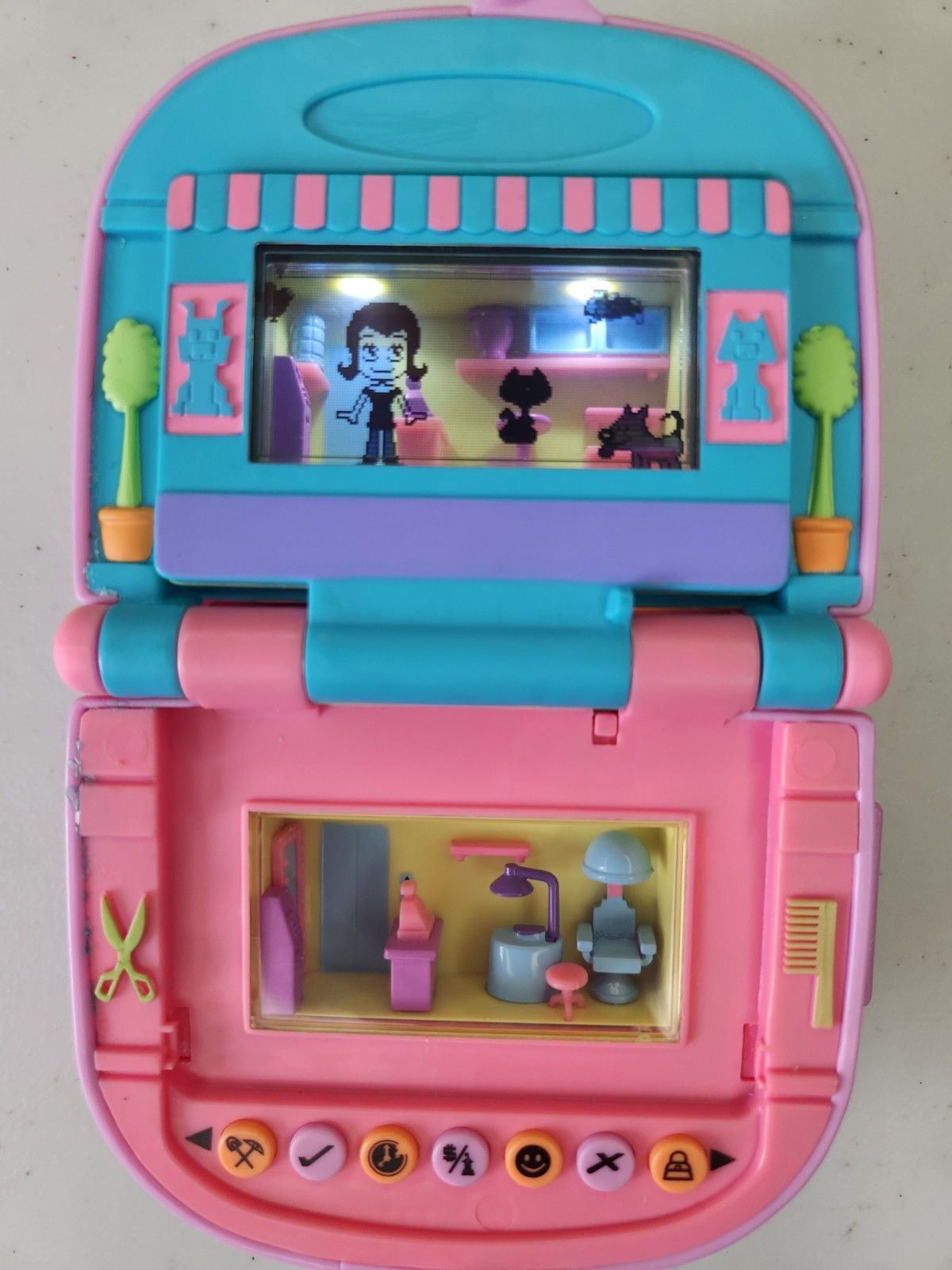 Vintage 2005 Mattel Pixel Chix Electronic Virtual Dollhouse Tested Works