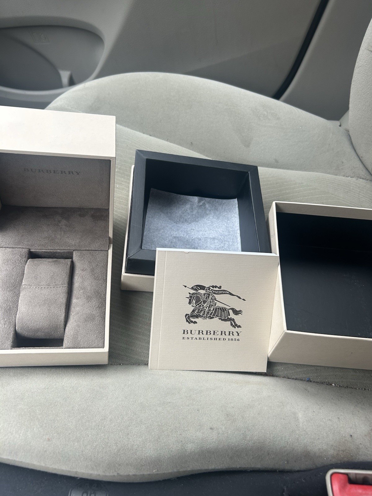 Burberry Established 1856 Watch Box, Used But Comes Booklet Burberry Established 1856 Watch Box, Used But Comes Booklet