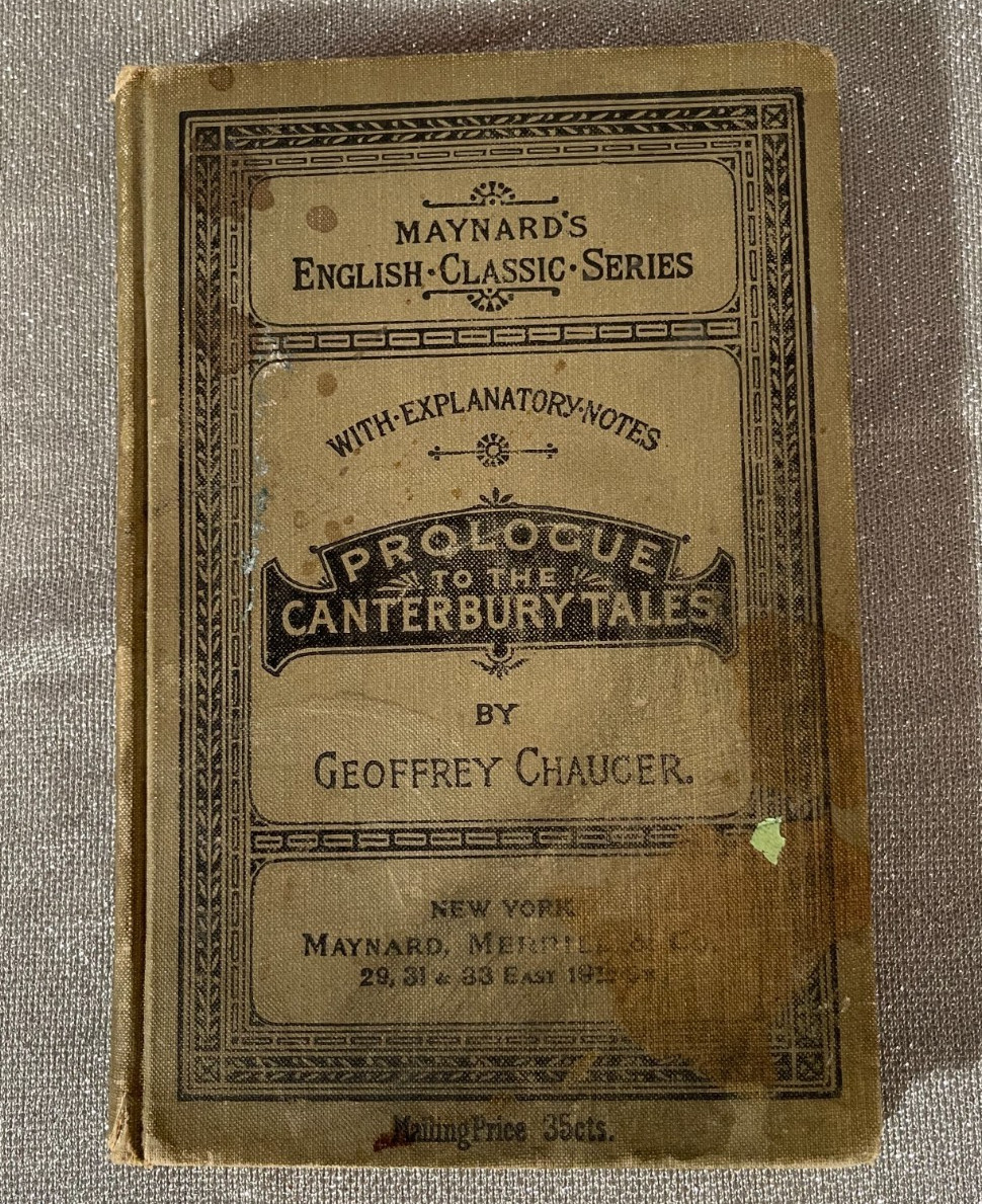 Antique 1900s Maynards\' English Classic Series Prologue to Canterbury Tales HC Antique 1900s Maynards\' English Classic Series Prologue to Canterbury Tales HC