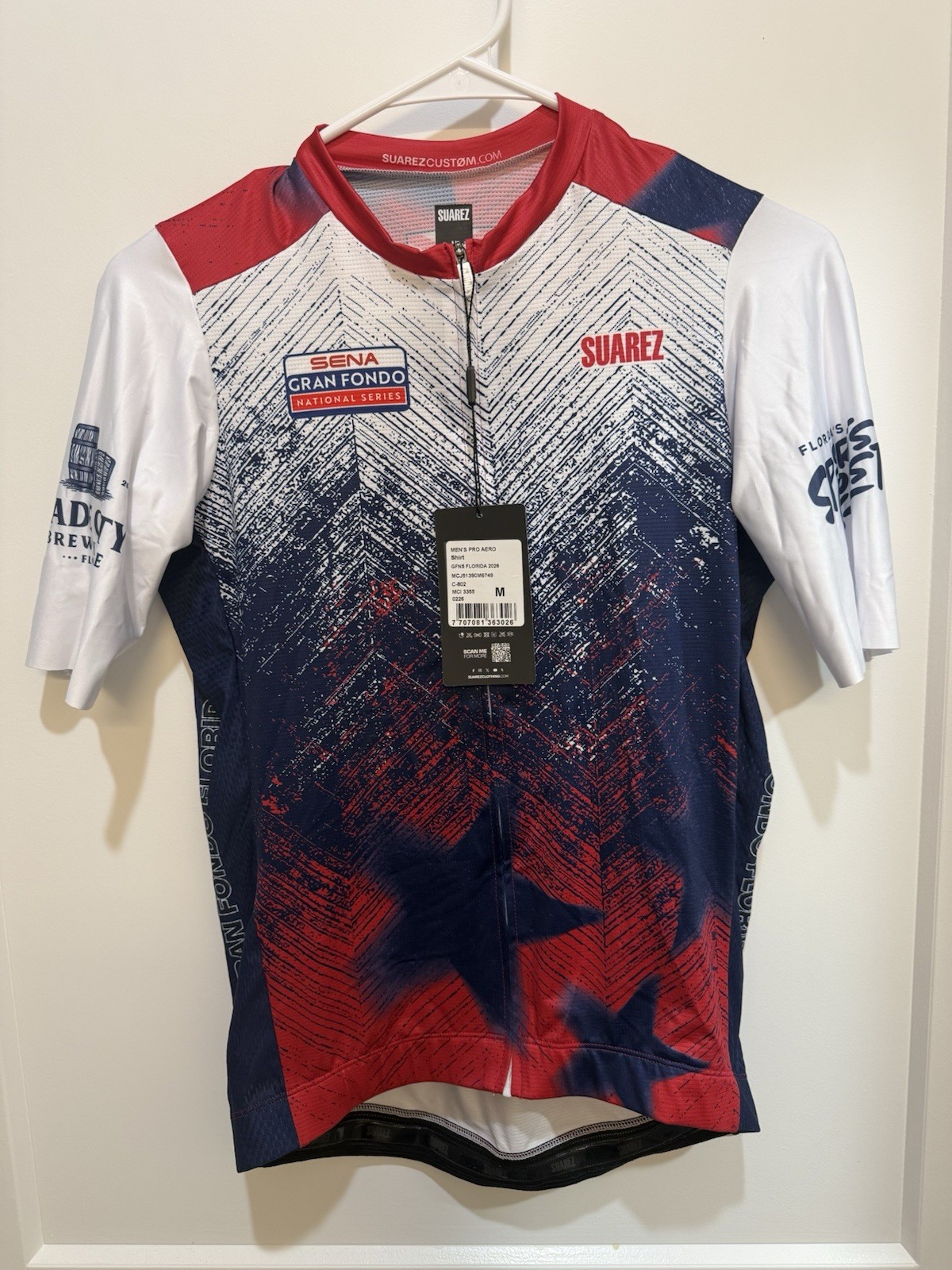 Men’s Suarez Pro Aero Cycling Jersey Gran Fondo National Florida Medium New Men’s Suarez Pro Aero Cycling Jersey Gran Fondo National Florida Medium New