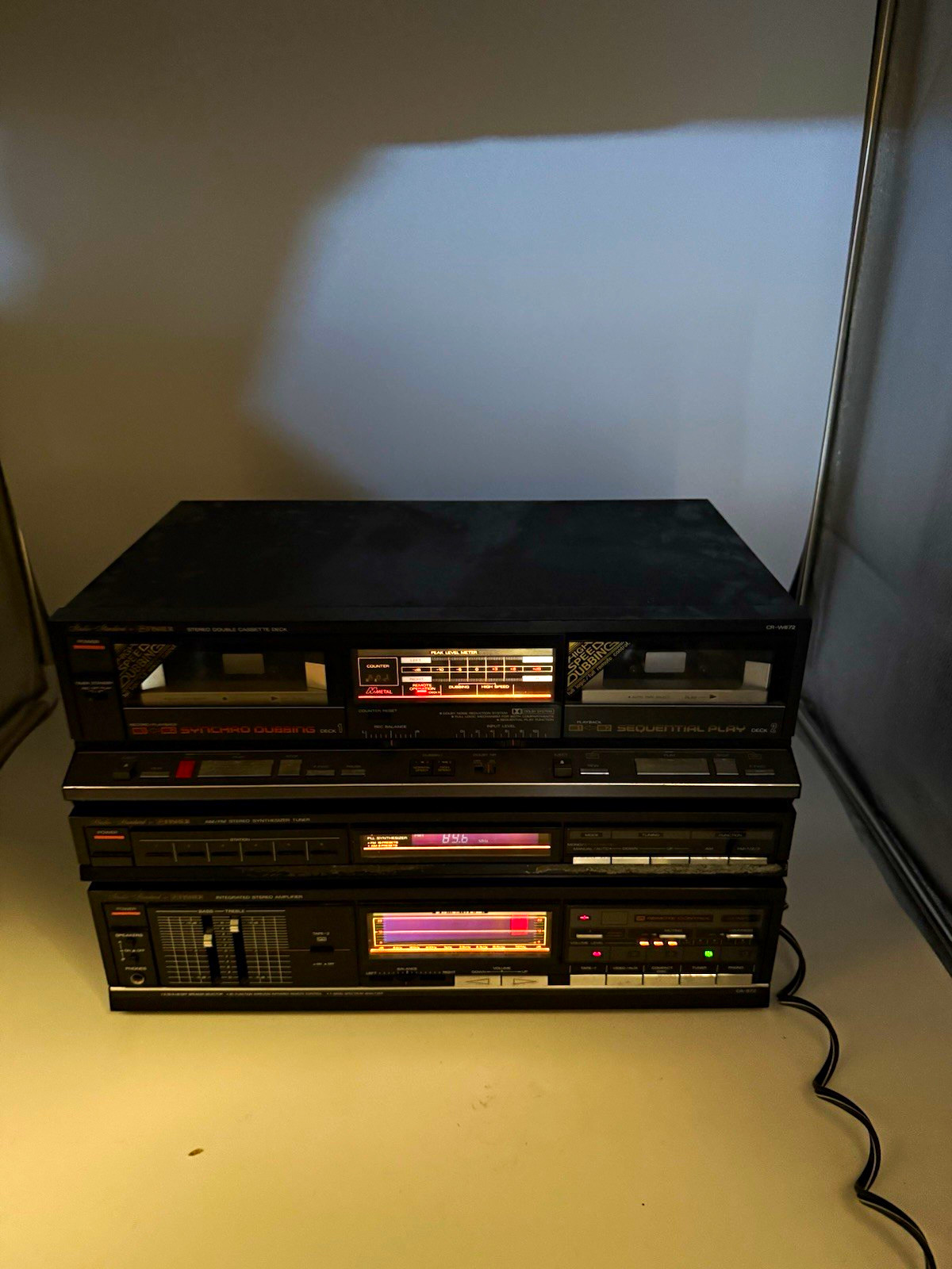 Fisher CA-872 FM-872 CR-W872 Amp Tuner Double Cassette Stereo System Lot