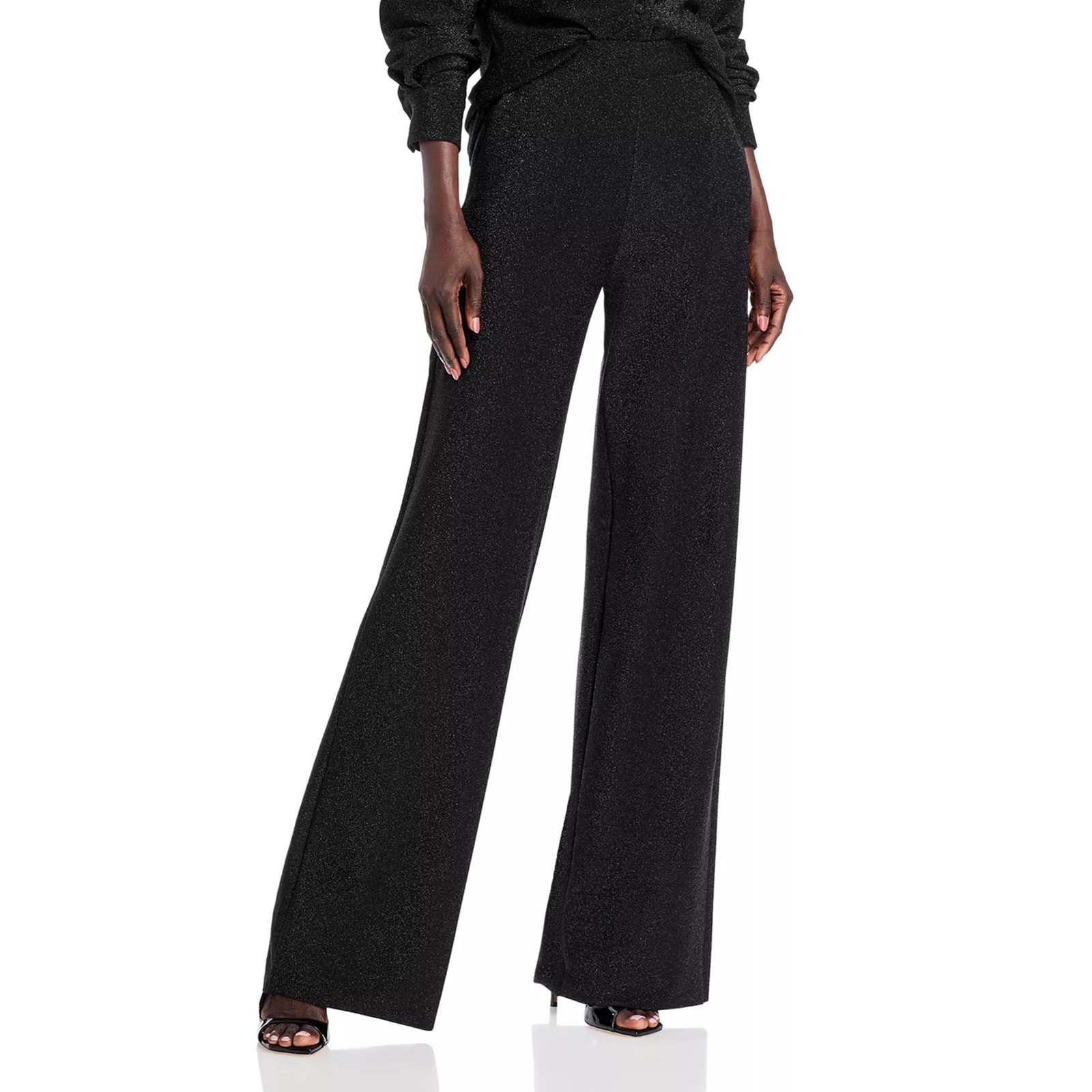 Chiara Boni La Petite Robe Women Black Lurex Starry Knit Nazife Pants Size US 6 Chiara Boni La Petite Robe Women Black Lurex Starry Knit Nazife Pants Size US 6