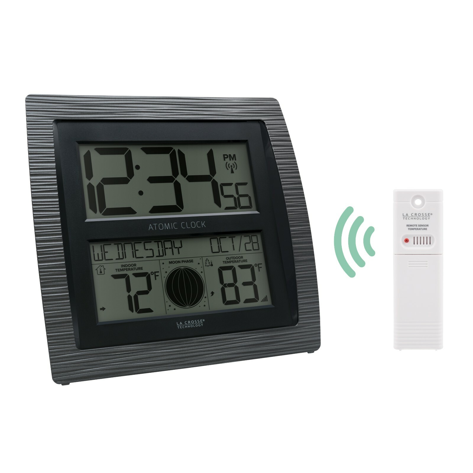 BBB86118 La Crosse Technology Curved Atomic Digital Wall Clock with TX141-BV3