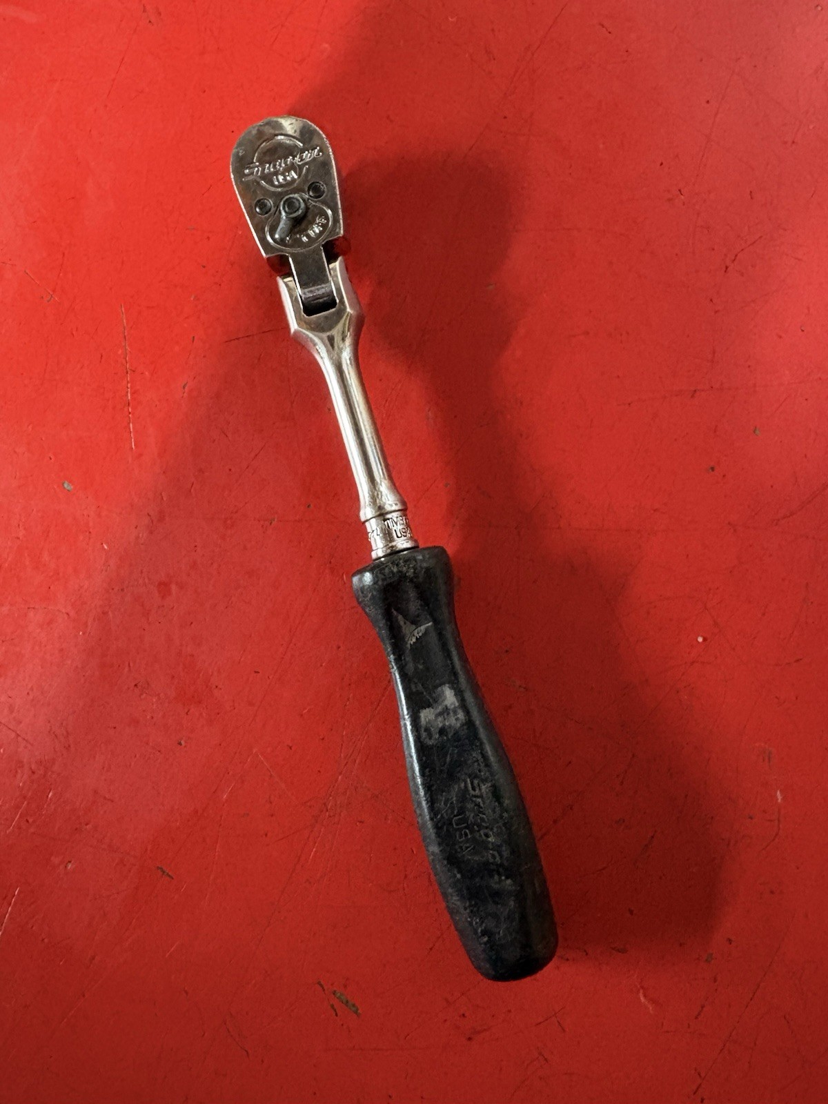 Snap On Tools 1/4 Drive Flex Head Ratchet TM835 Black Handle
