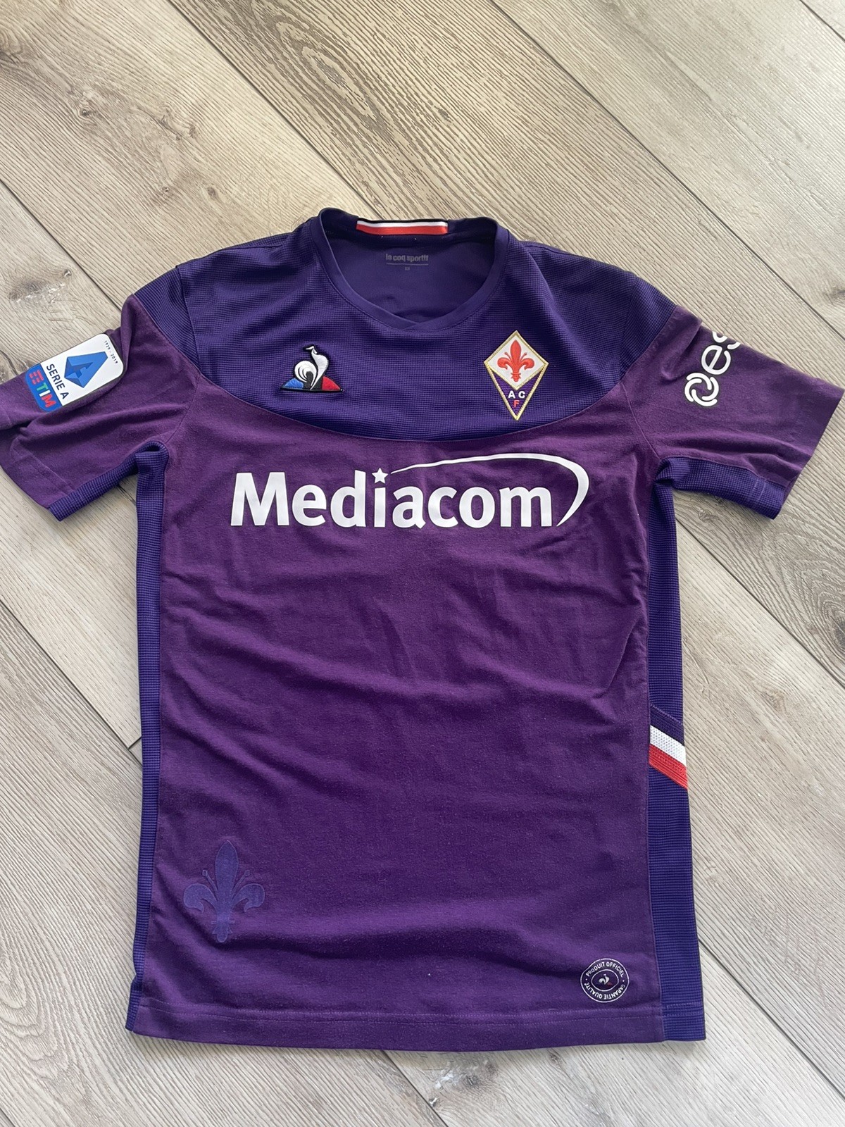 ACF Fiorentina Football Club Jersey Shirt Top XS Purple Le Coq Sportif RIBERY