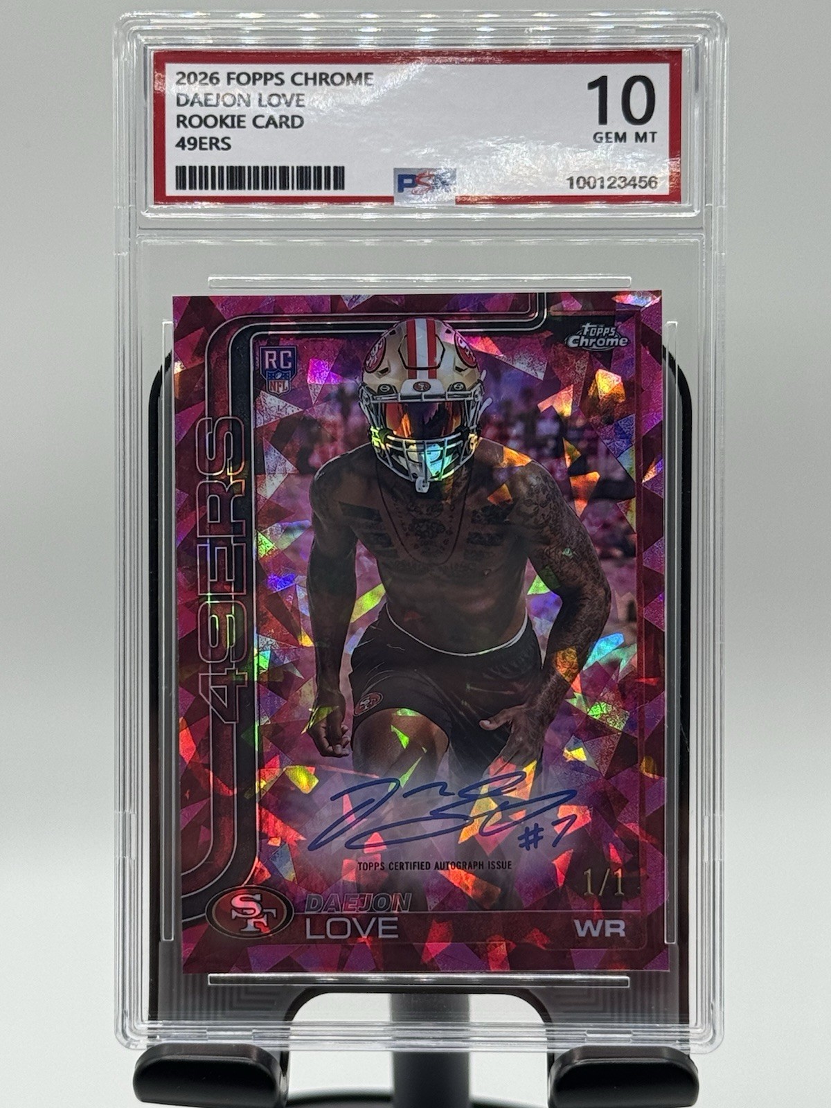 Daejon Love - Chrome 1/1 Rookie Card |  49ers | Custom Card