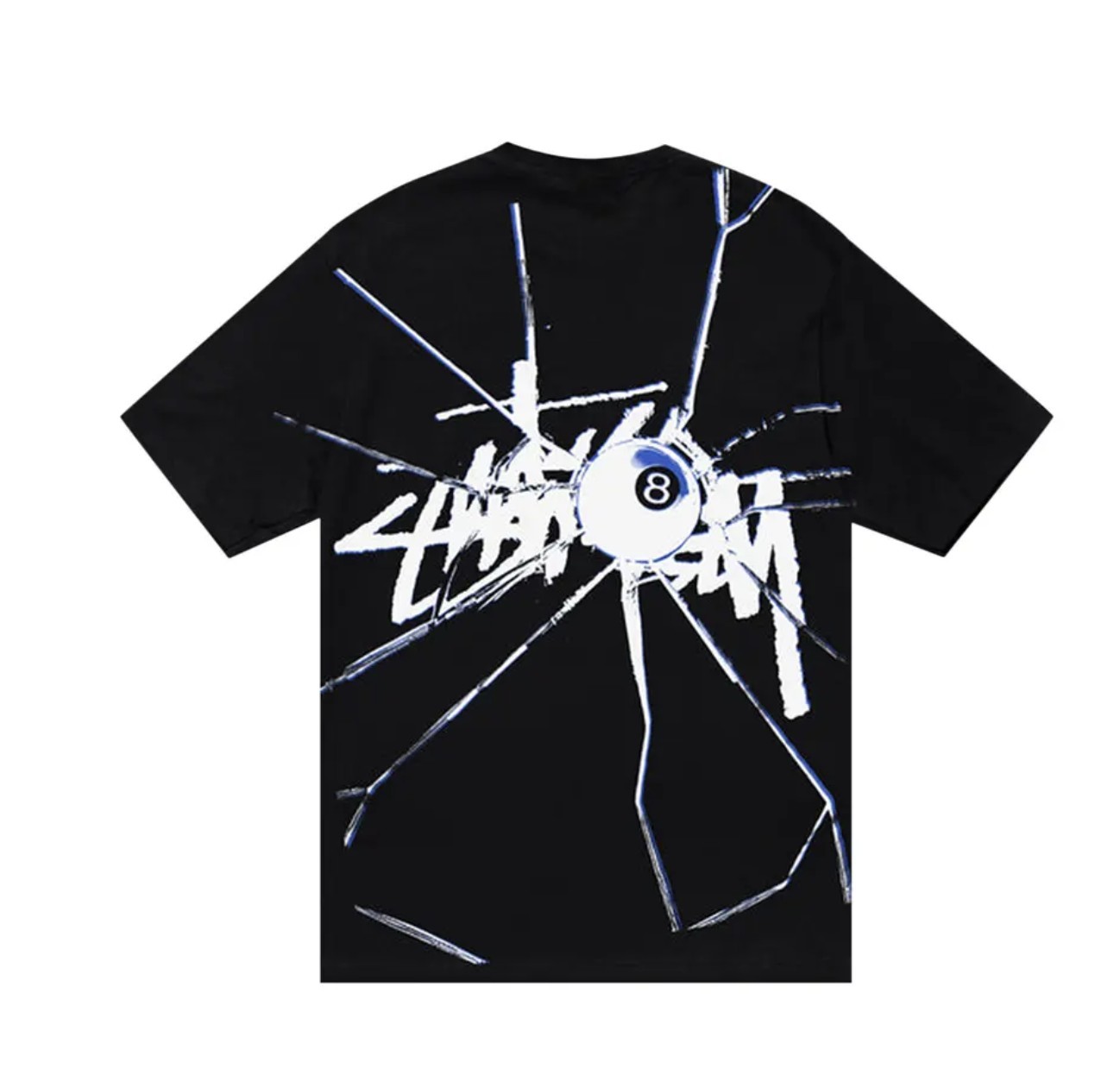 Stussy Shattered Tee T-Shirt Men\'s Size L Black White Graphic Streetwear New
